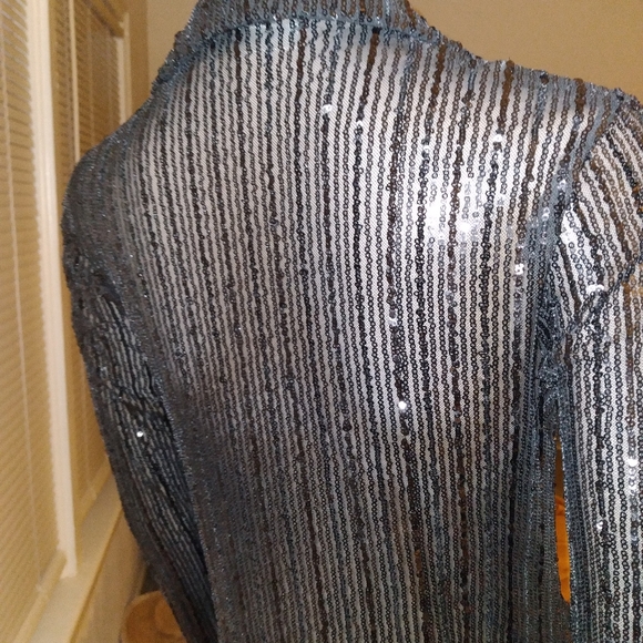 SHEER SEQUIN DRESS - Picture 6 of 8